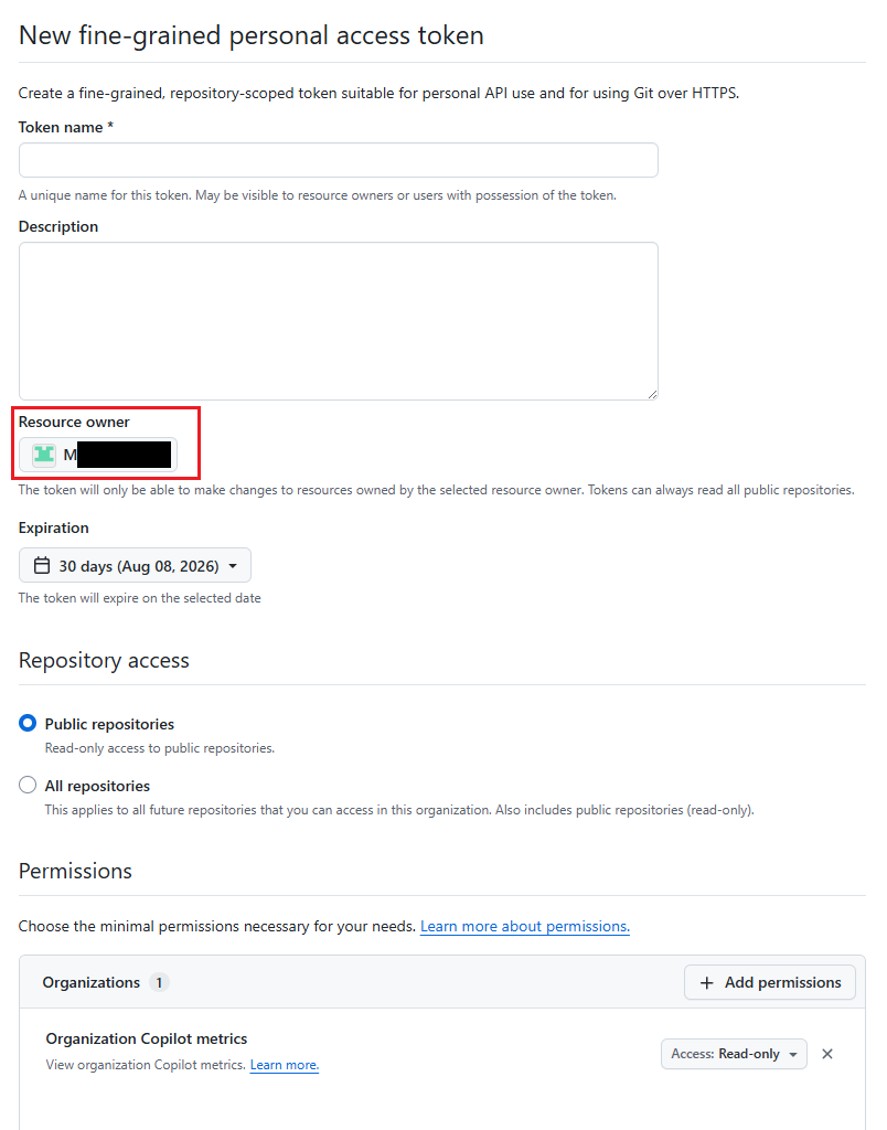 fine-grained personal token generation page