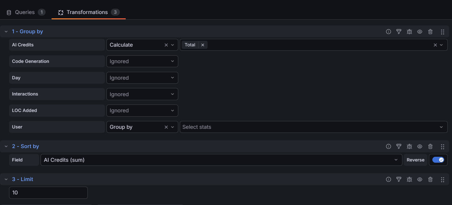 Grafana Infinity Query transformations